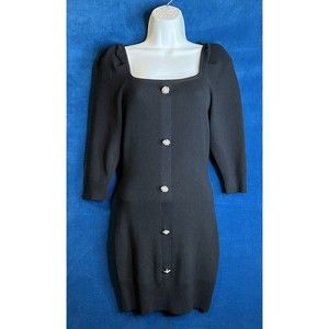 PAPAYA Black‎ Bodycon Stretch Jeweled Dress Size Small